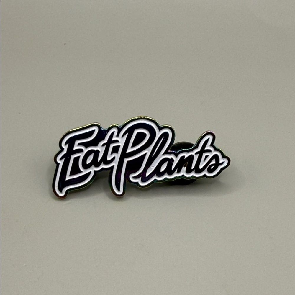 Vegan Power Co Eat Plants Iridescent Pin